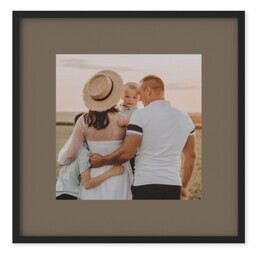 TilePix 8x8 Black Frame with Dark Brown Border design