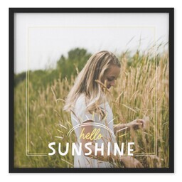 TilePix 8x8 Black Frame with Hello Sunshine design