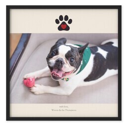 TilePix 8x8 Black Frame with I Heart Pets design