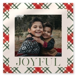 TilePix Glass 8.25x8.25 with Joyful About the Plaid design