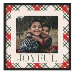 TilePix 8x8 Black Frame with Joyful About the Plaid design