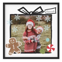 TilePix 8x8 Black Frame with Joyful Gift design