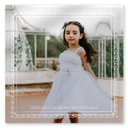 TilePix Glass 8.25x8.25 with Lace Scallops design