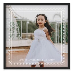 TilePix 8x8 Black Frame with Lace Scallops design