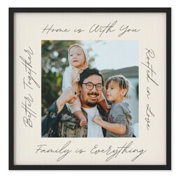TilePix 8x8 Black Frame with Ode To Families design