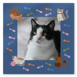 TilePix Glass 8.25x8.25 with Pet Peek-A-Meow design