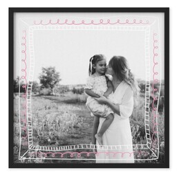 TilePix 8x8 Black Frame with Pretty As A Picture design