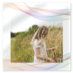 TilePix Glass 8.25x8.25 with Rainbow All Day design