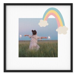 TilePix 8x8 Black Frame with Rainbow Your Way design