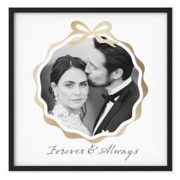 TilePix 8x8 Black Frame with Ribbons and Forever design