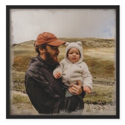 TilePix 8x8 Black Frame with Rustic Grunge design