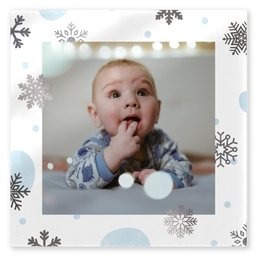 TilePix Glass 8.25x8.25 with Snowflakes Fall design