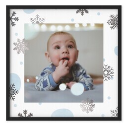 TilePix 8x8 Black Frame with Snowflakes Fall design