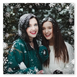 TilePix Glass 8.25x8.25 with Snowflakes Fall Fast design