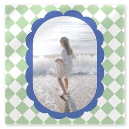 TilePix Glass 8.25x8.25 with Spring Fling Check design