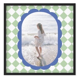 TilePix 8x8 Black Frame with Spring Fling Check design
