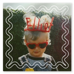 TilePix Glass 8.25x8.25 with Spring Fling Ribbon design