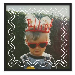 TilePix 8x8 Black Frame with Spring Fling Ribbon design
