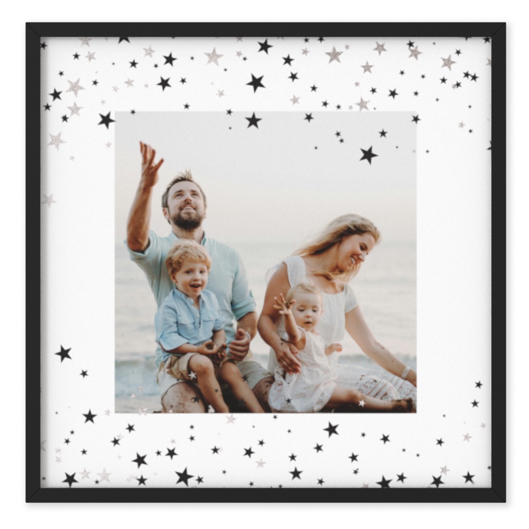 Custom tilepix photo frame for couples personalized gifts: Custom glitter stars personalized tilepix frame