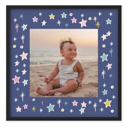 TilePix 8x8 Black Frame with Stars Shone Nightly design