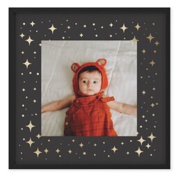 TilePix 8x8 Black Frame with Stars Shone Twilight design