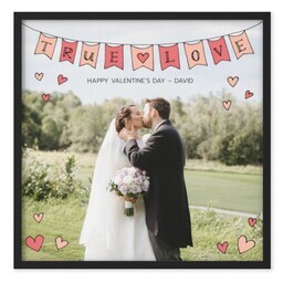 TilePix 8x8 Black Frame with True Love Knows design