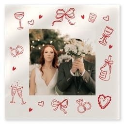 TilePix Glass 8.25x8.25 with Unbounded Celebration design