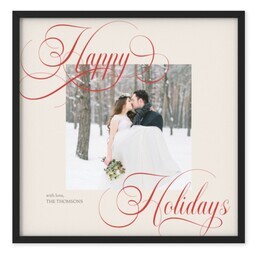TilePix 8x8 Black Frame with Words of Holiday design