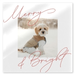 TilePix Glass 8.25x8.25 with Words of Merry design