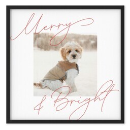 TilePix 8x8 Black Frame with Words of Merry design