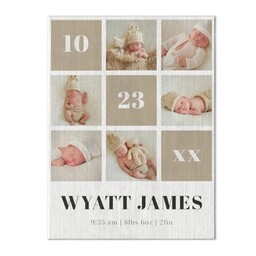 Wood Box Wall Art 6x8 with Baby Collage design