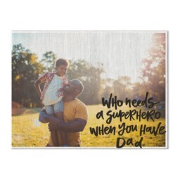 Wood Box Wall Art 6x8 with Superhero Dad design