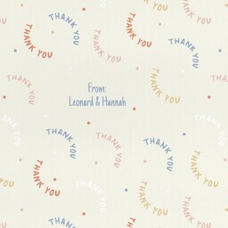 Wrapping Paper - 24x72in sheet with A Simple Thank You design