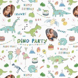 Wrapping Paper - 24x72in sheet with Dino Party design