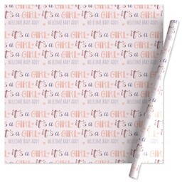 Wrapping Paper - 24x72in sheet with It's A Girl design