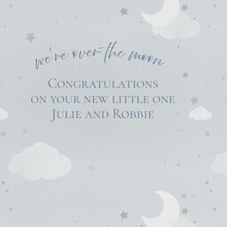 Wrapping Paper - 24x72in sheet with Over The Baby Moon design