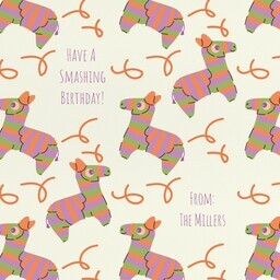 Wrapping Paper - 24x72in sheet with Piñata Party design