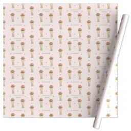 Wrapping Paper - 24x72in sheet with Pink Bouquets design
