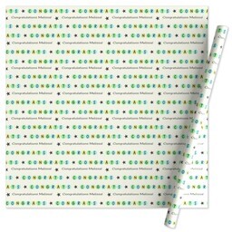 Wrapping Paper - 24x72in sheet with Playful Congrats design