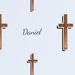 Wrapping Paper - 24x72in sheet with Blue Crosses design