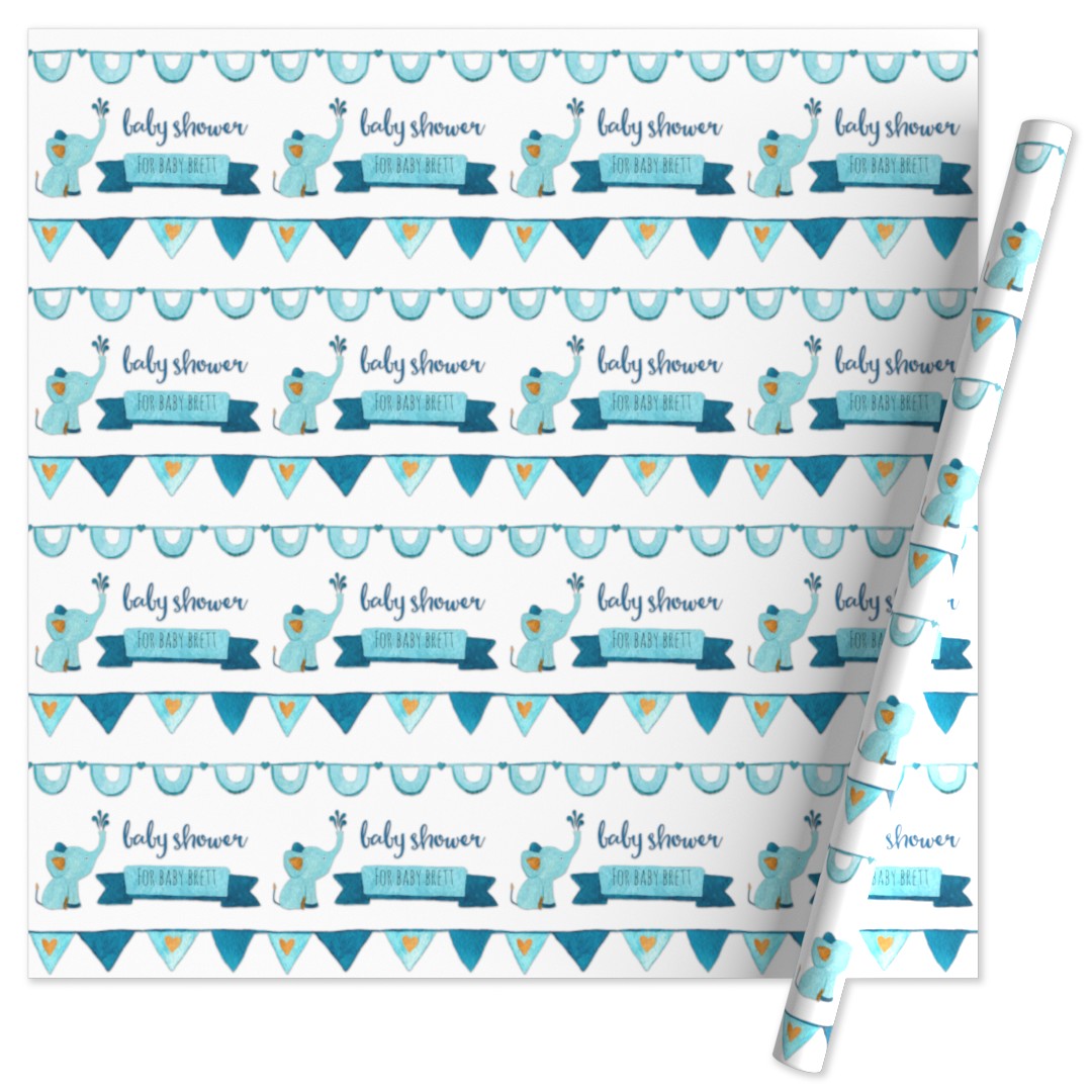 Custom Photo Wrapping Paper – personalized baby shower design