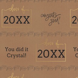 Wrapping Paper - 24x72in sheet with Congrats Grad design