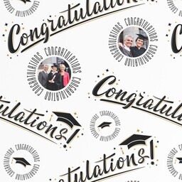 Wrapping Paper - 24x72in sheet with Congrats To The Grad design