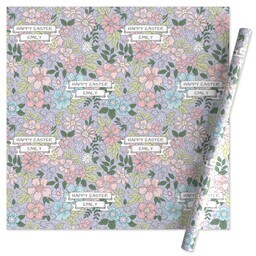 Wrapping Paper - 24x72in sheet with Floral Easter design