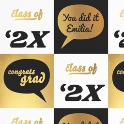 Wrapping Paper - 24x72in sheet with Golden Grad Messages design