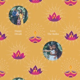Wrapping Paper - 24x72in sheet with Happy Diwali design