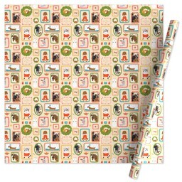 Wrapping Paper - 24x72in sheet with Holiday Pups design