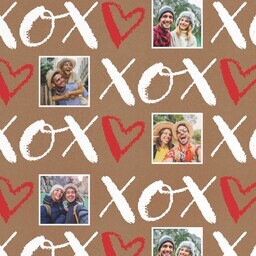 Wrapping Paper - 24x72in sheet with Hugs And Kisses design