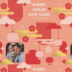 Wrapping Paper - 24x72in sheet with Lunar New Year design