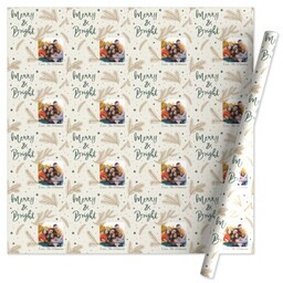 Wrapping Paper - 24x72in sheet with Merry & Bright design
